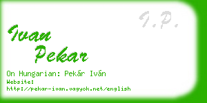 ivan pekar business card
